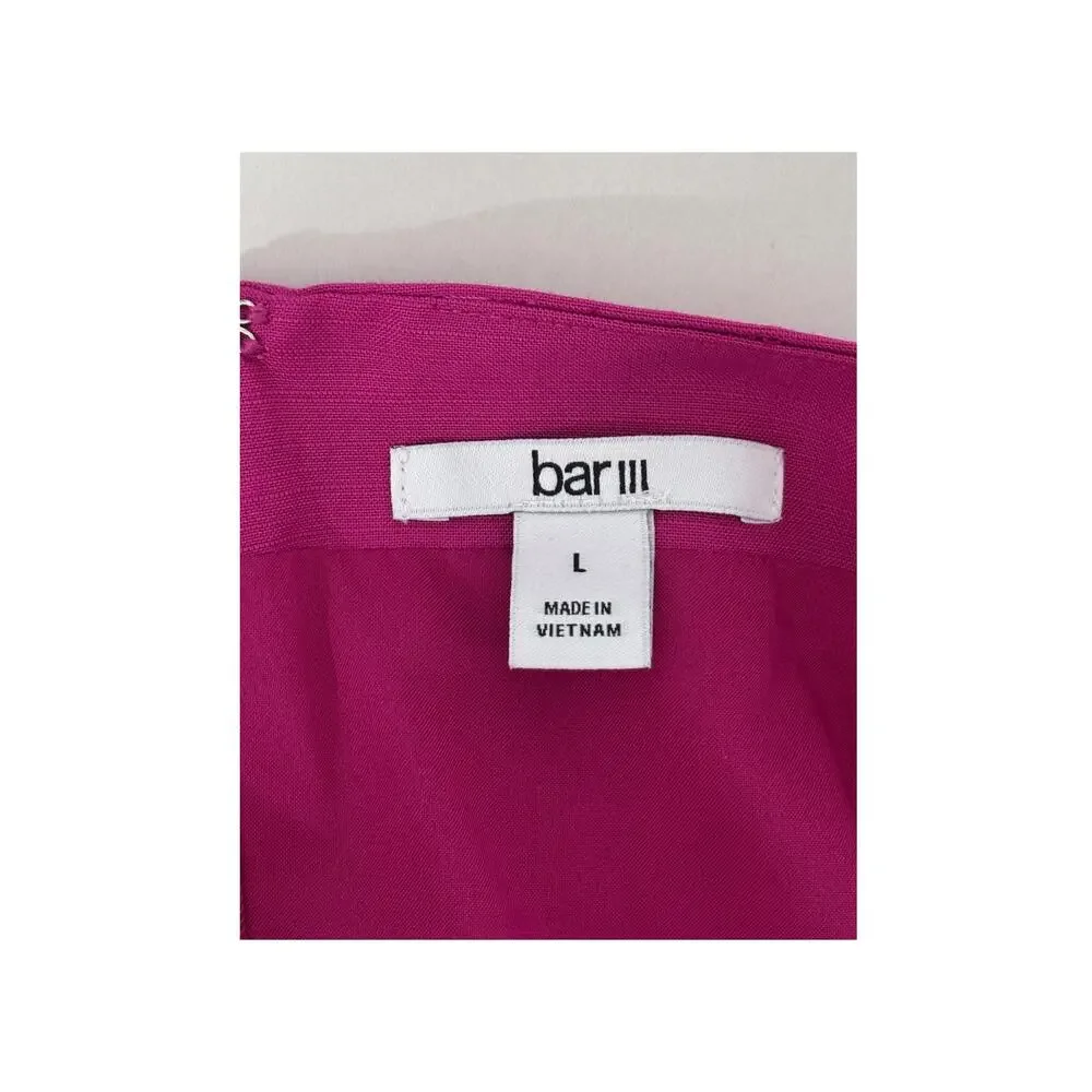 Bar III Womens Cut Out Strappy Mini Dress Pink Size Large New Sleeveless